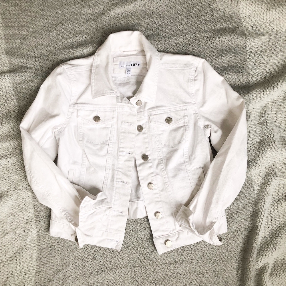 LOFT White Denim Jacket